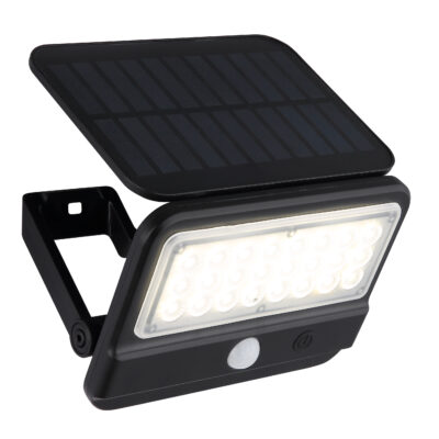 Solarne lampe SOLARLEUCHTE KUNSTSTOFF SCHWARZ MATT, 1XLED