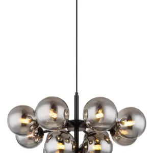 HÄNGELEUCHTE METALL SCHWARZ MATT, 13XG9 LED